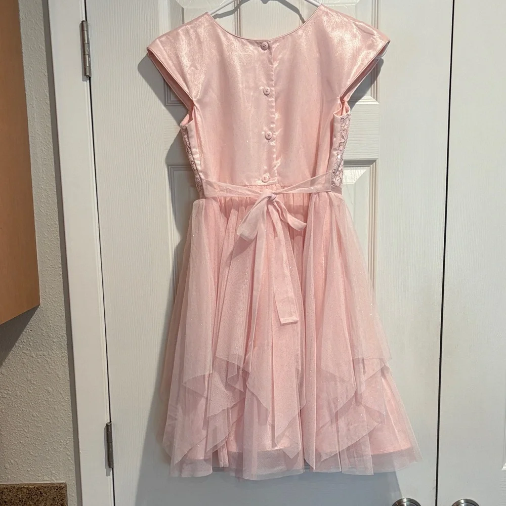 Jona Michelle Girl’s Pink Party Dress - Size 12 - Picture 6 of 16